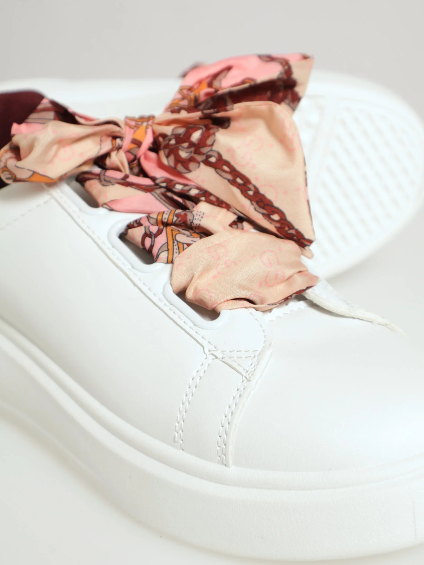 Plim Sneaker With Printed Ribbon Shoelace - Rust - Image 3