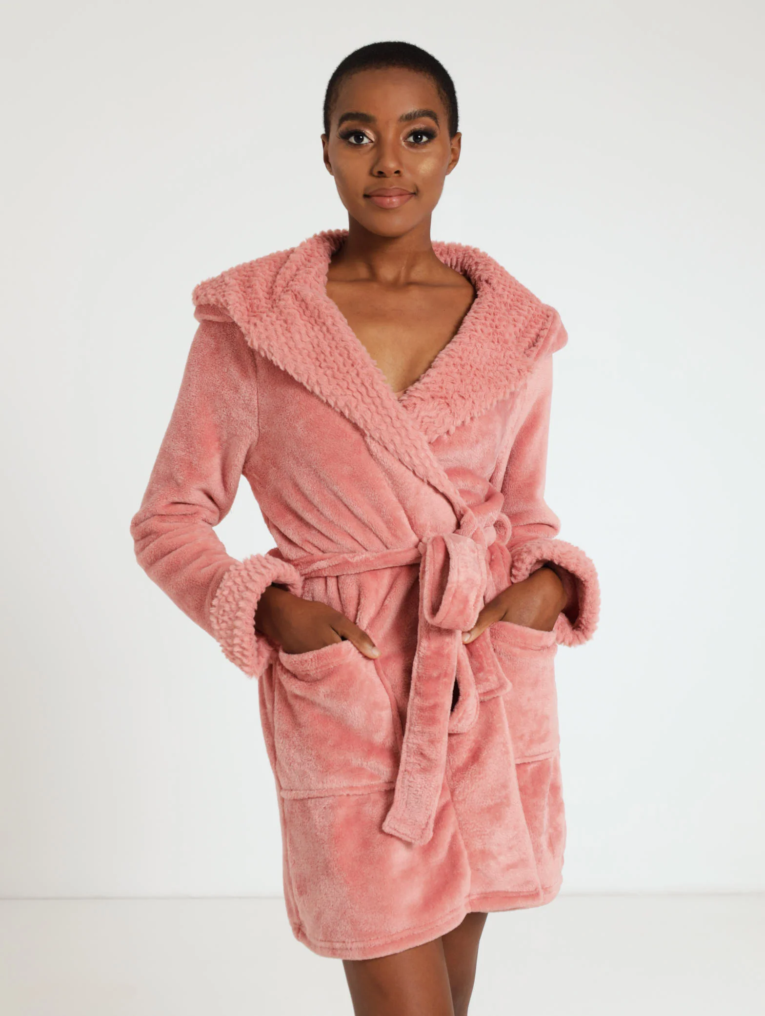 Plush Hooded Gown