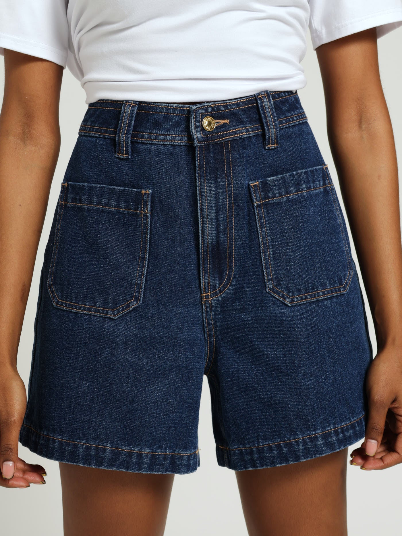 Pocket Detail Denim Short - Dark Ink
