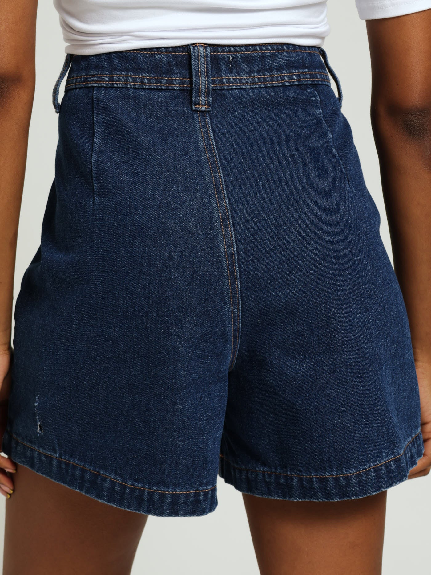 Pocket Detail Denim Short - Dark Ink - Image 4