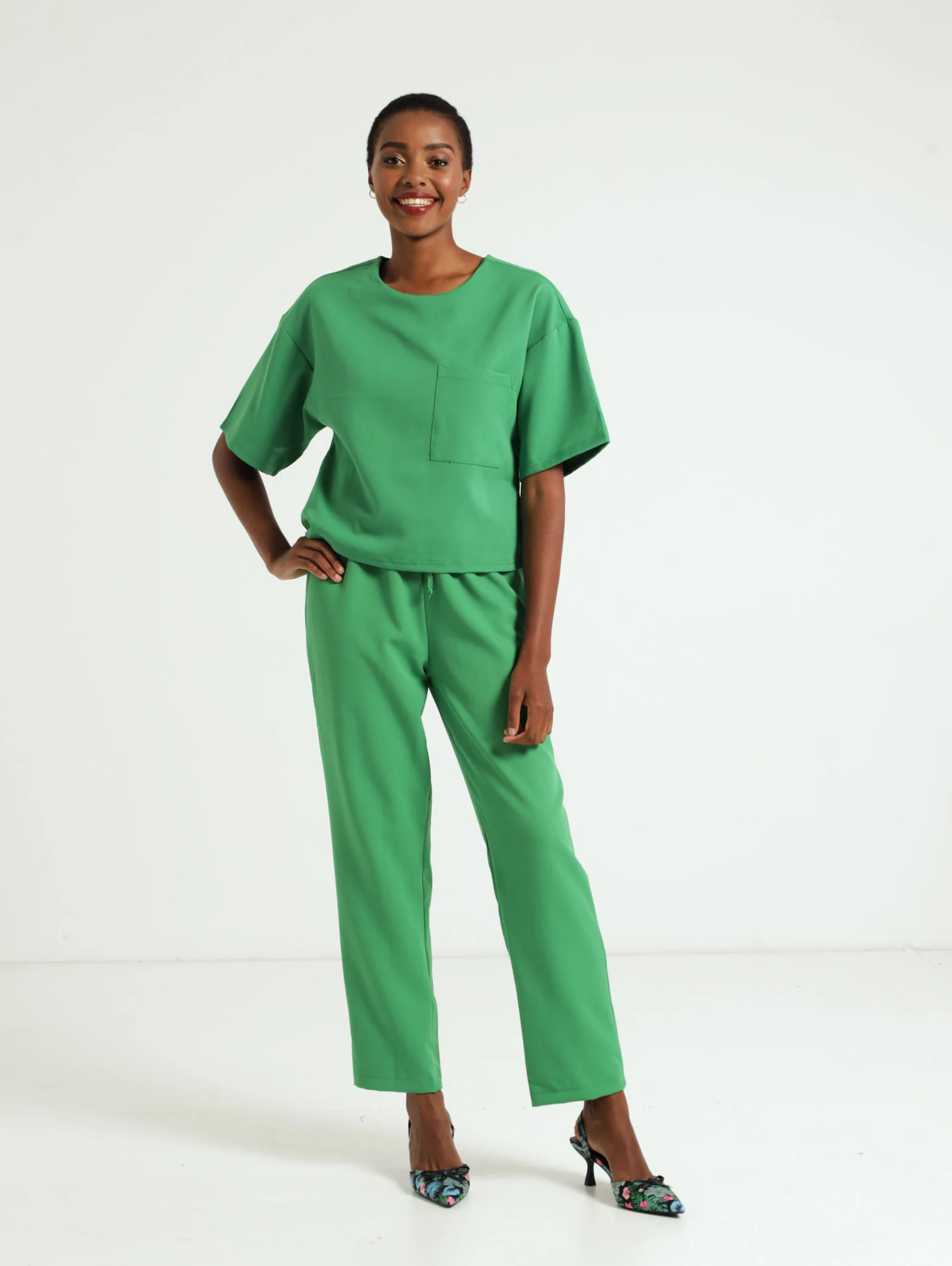 Pocket Detail Plain Barbi Top - Image 2