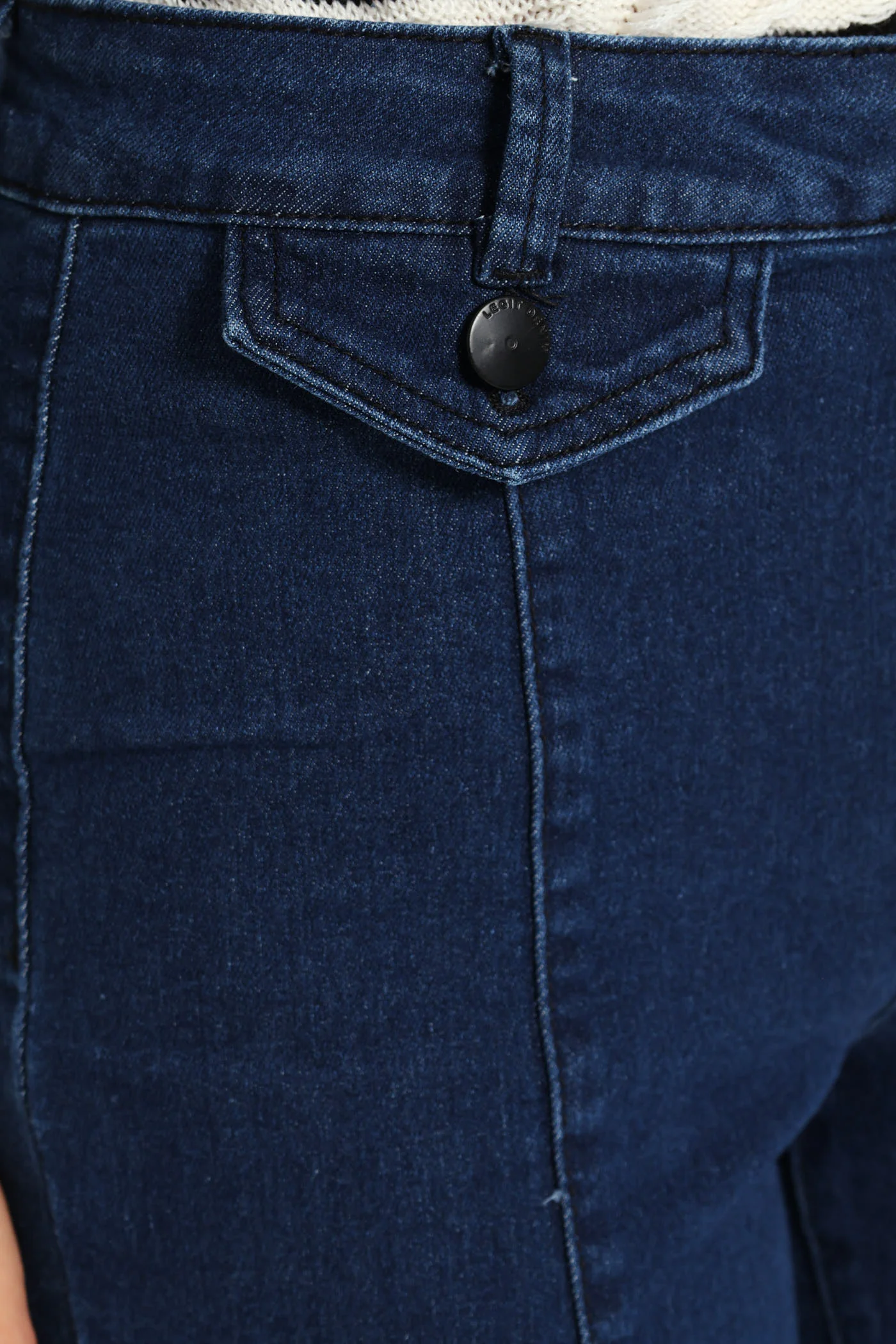 Pocket Detail Seam Front Skinny Jean - Ink - Image 4