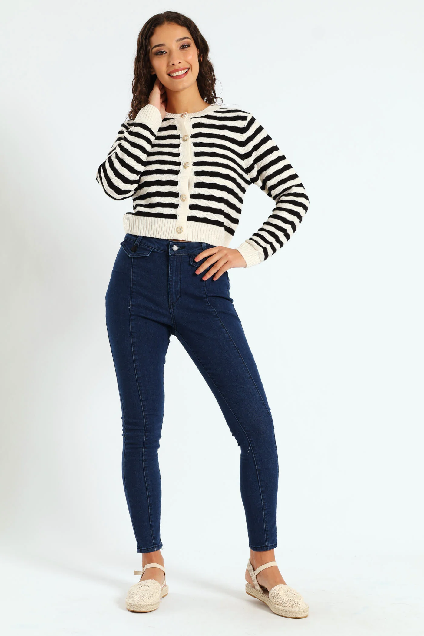 Pocket Detail Seam Front Skinny Jean - Ink - Image 5