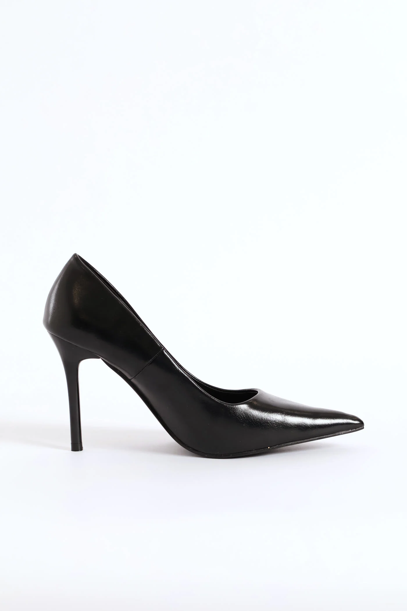 Pointy Full Stiletto Court Heel - Black - Image 4