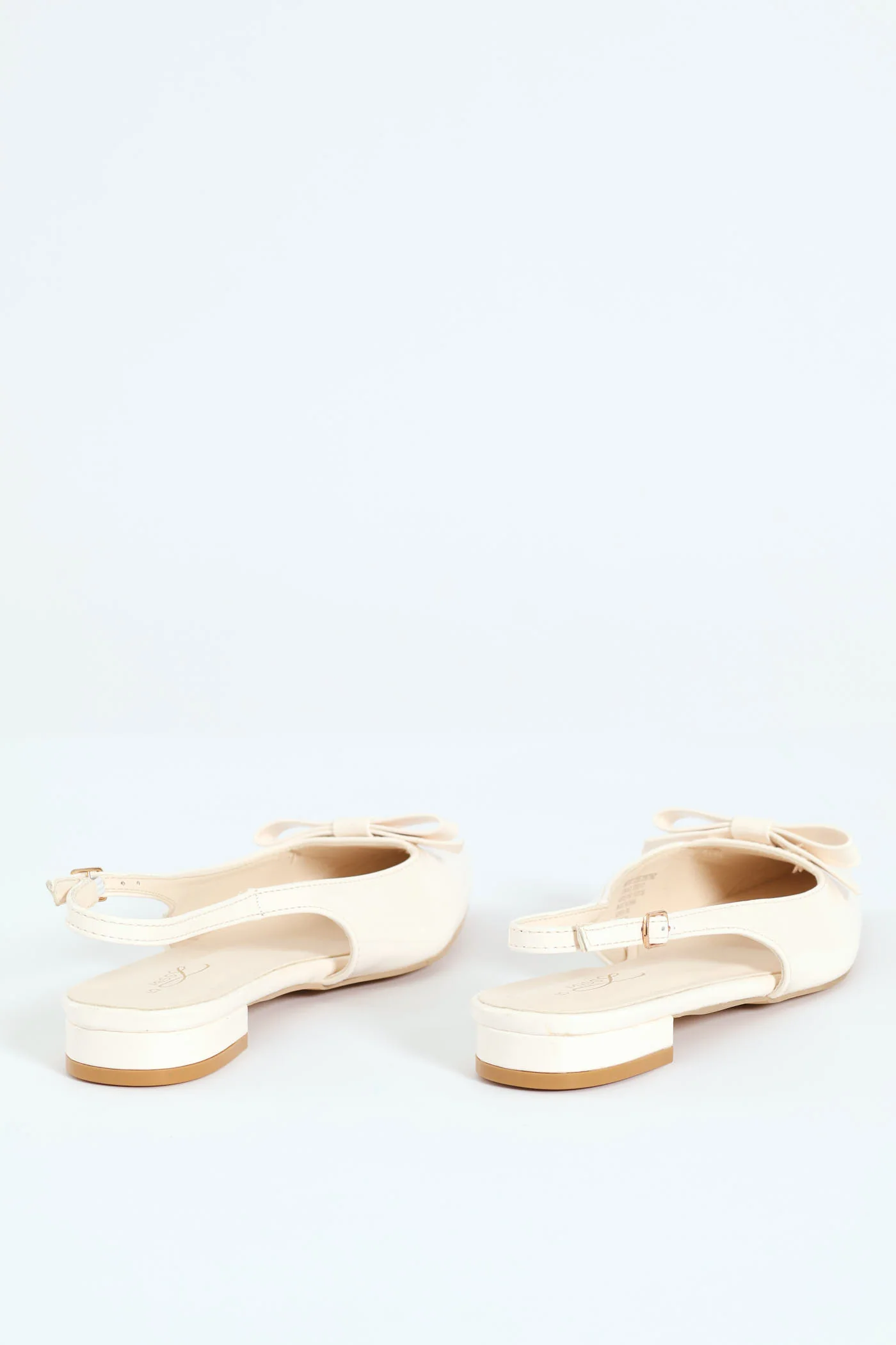 Pointy Patent Slingback Pump - Cream - Image 3