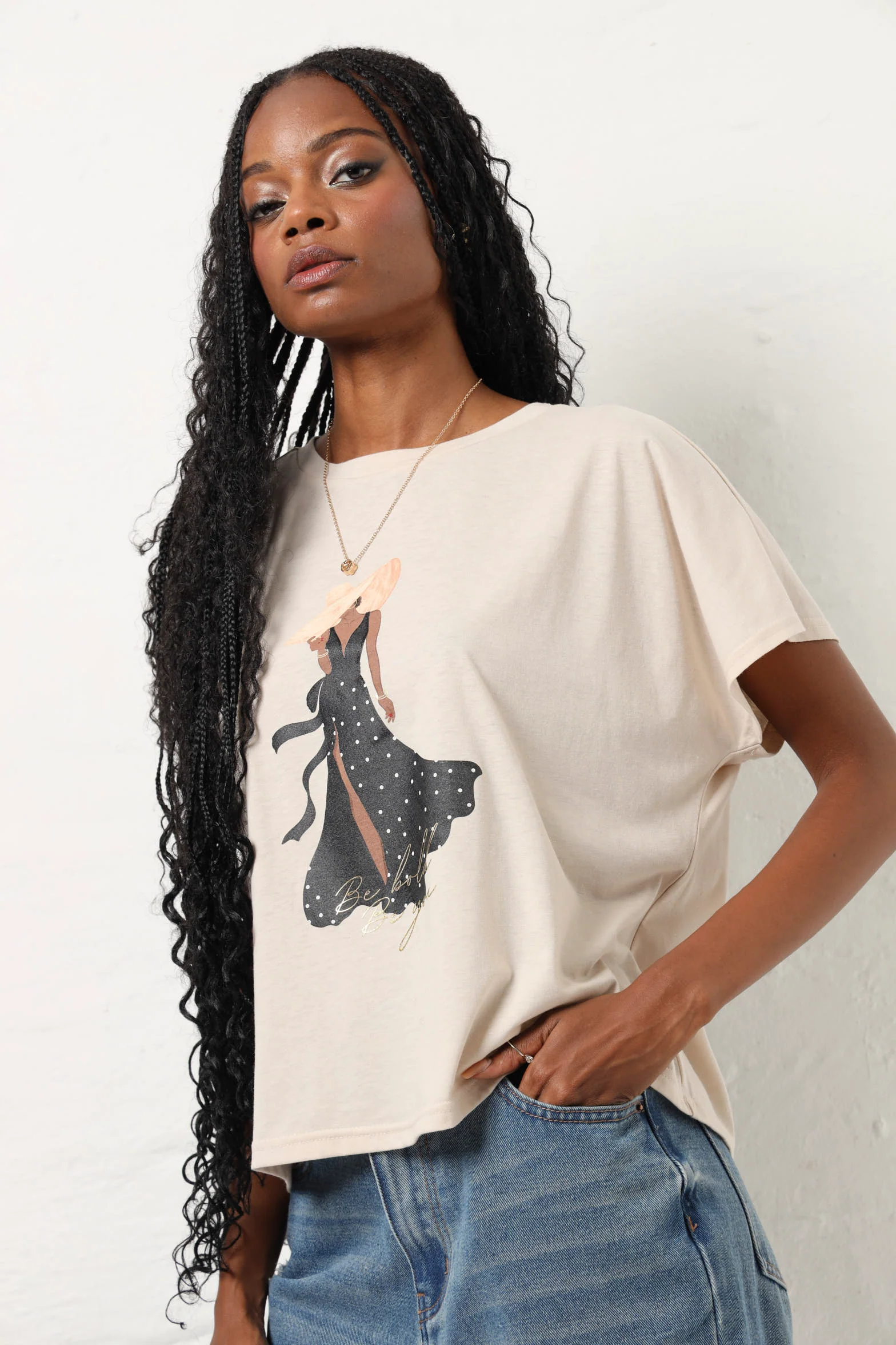 Polka Icon Tee - Beige - Image 3