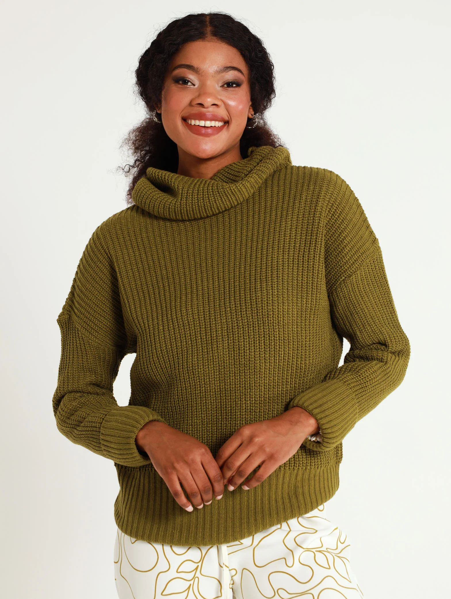 Poloneck Chunky Pullover