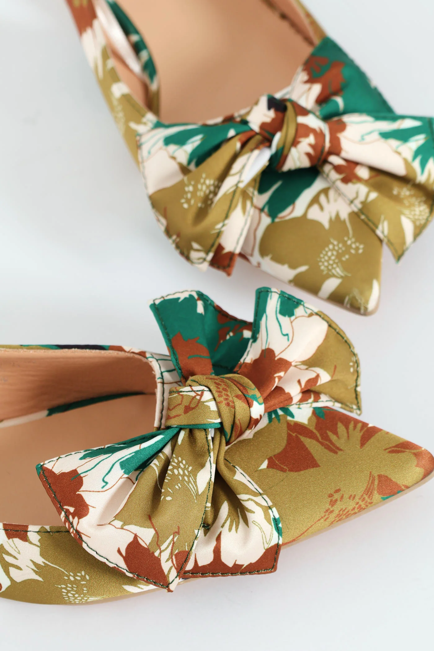 Ponty Printed Slingback Bow Pump - Multi - Image 3
