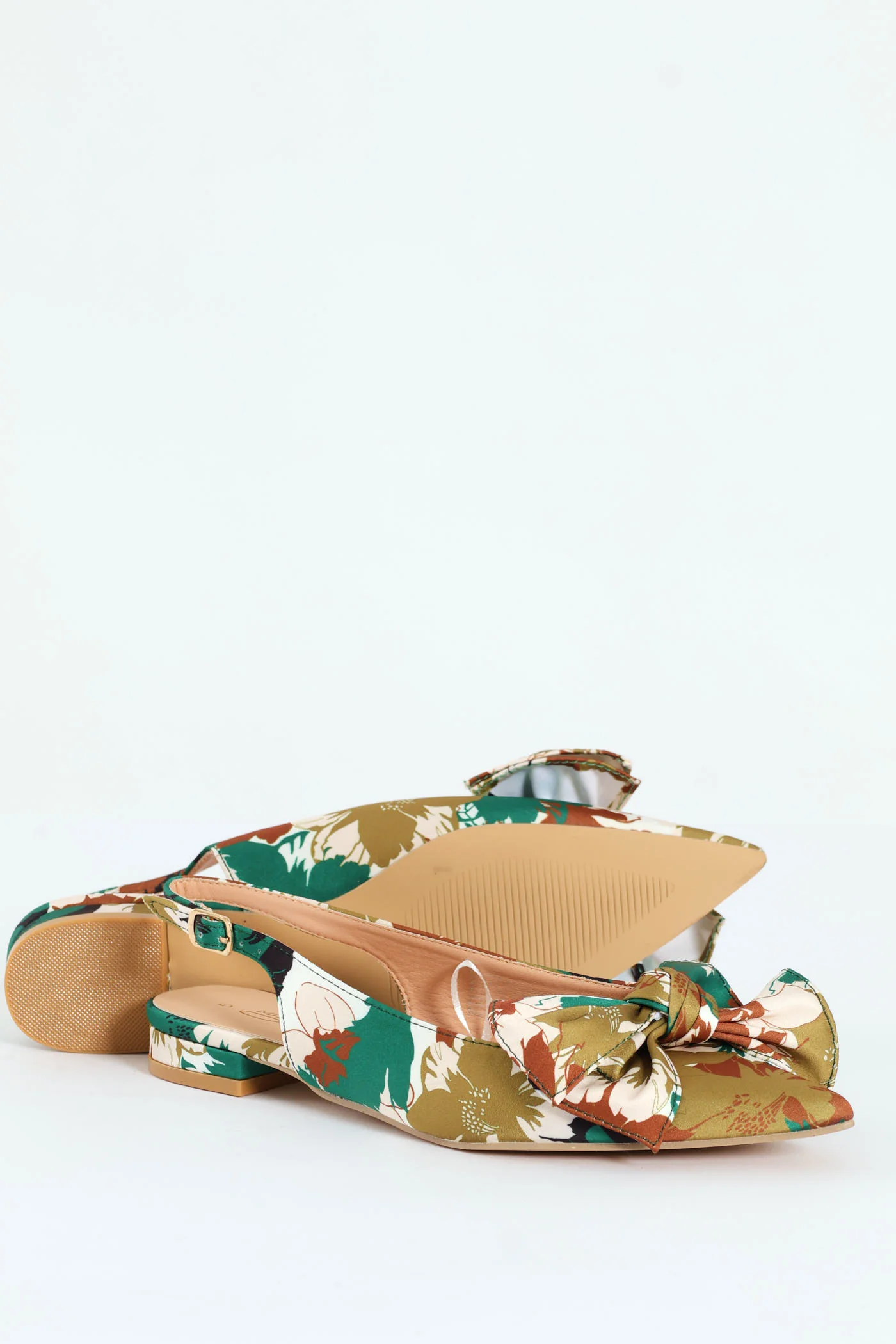 Ponty Printed Slingback Bow Pump - Multi - Image 5