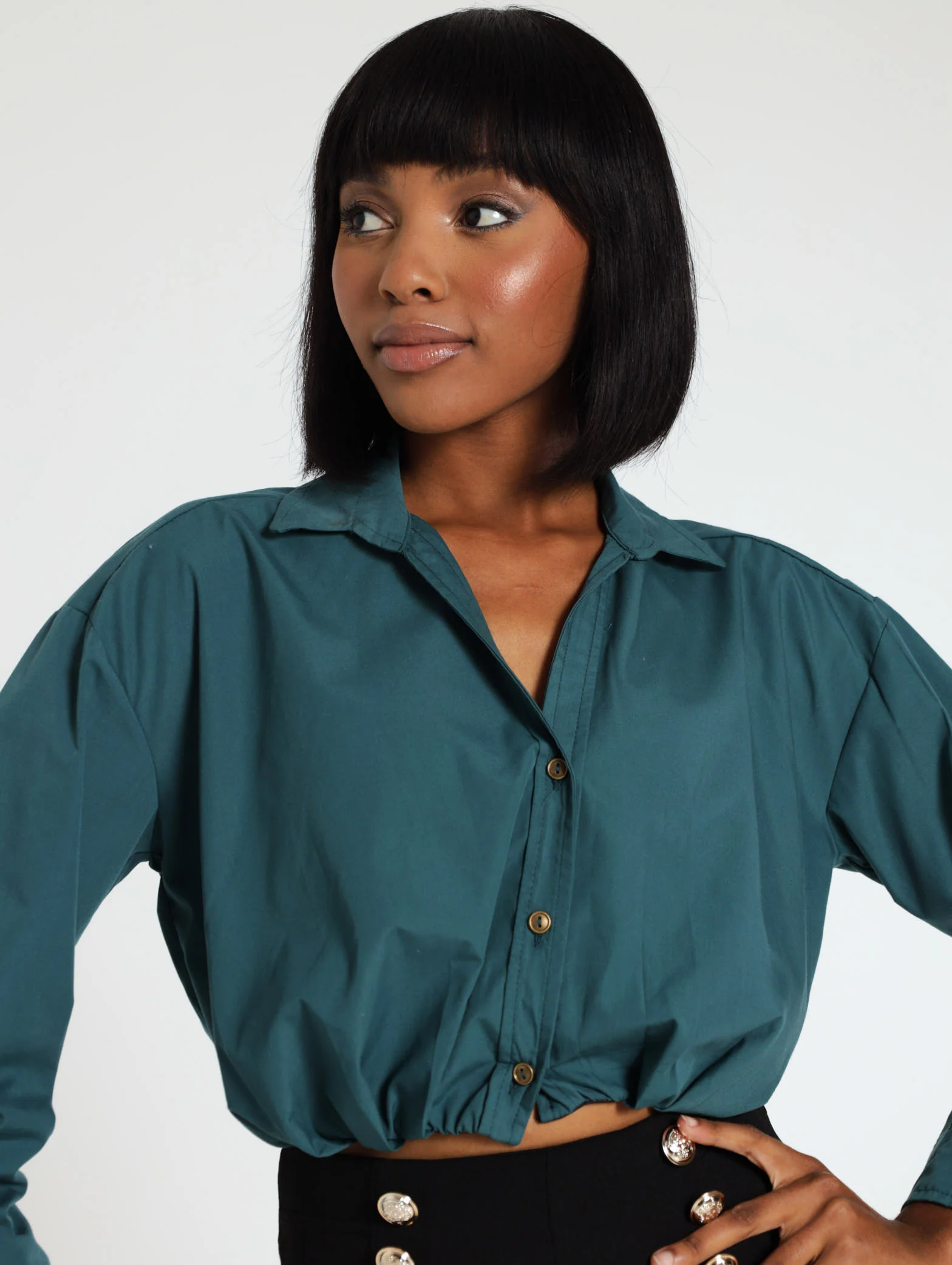 Poplin Cropped Shirt - Image 2