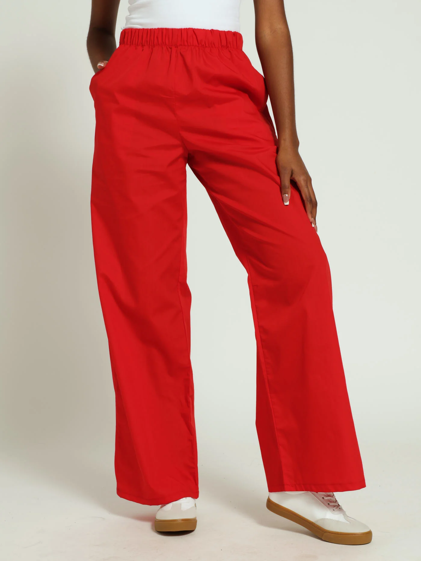 Poplin Pants - Red