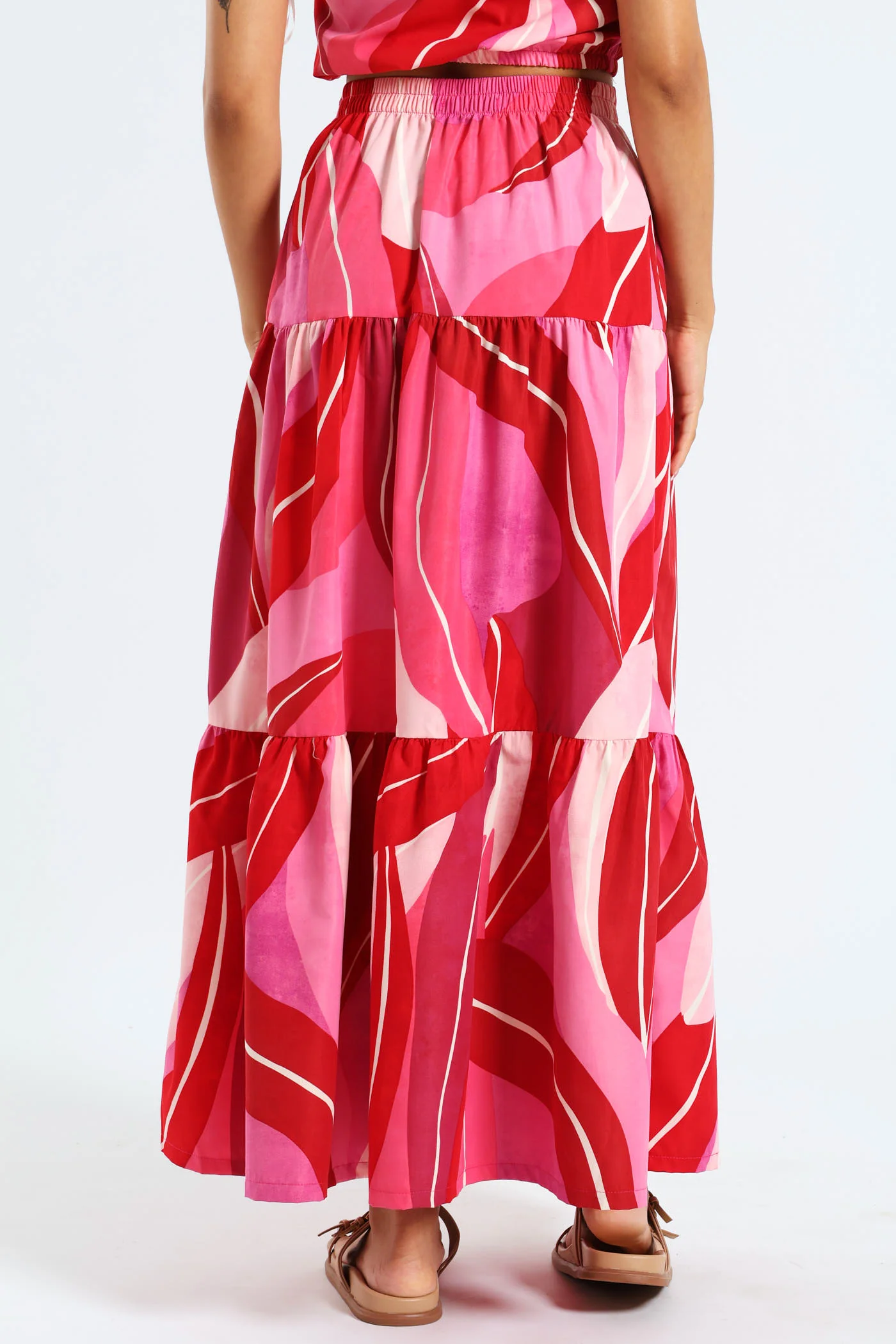 Poplin Printed Midi Skirt - Multi - Image 5
