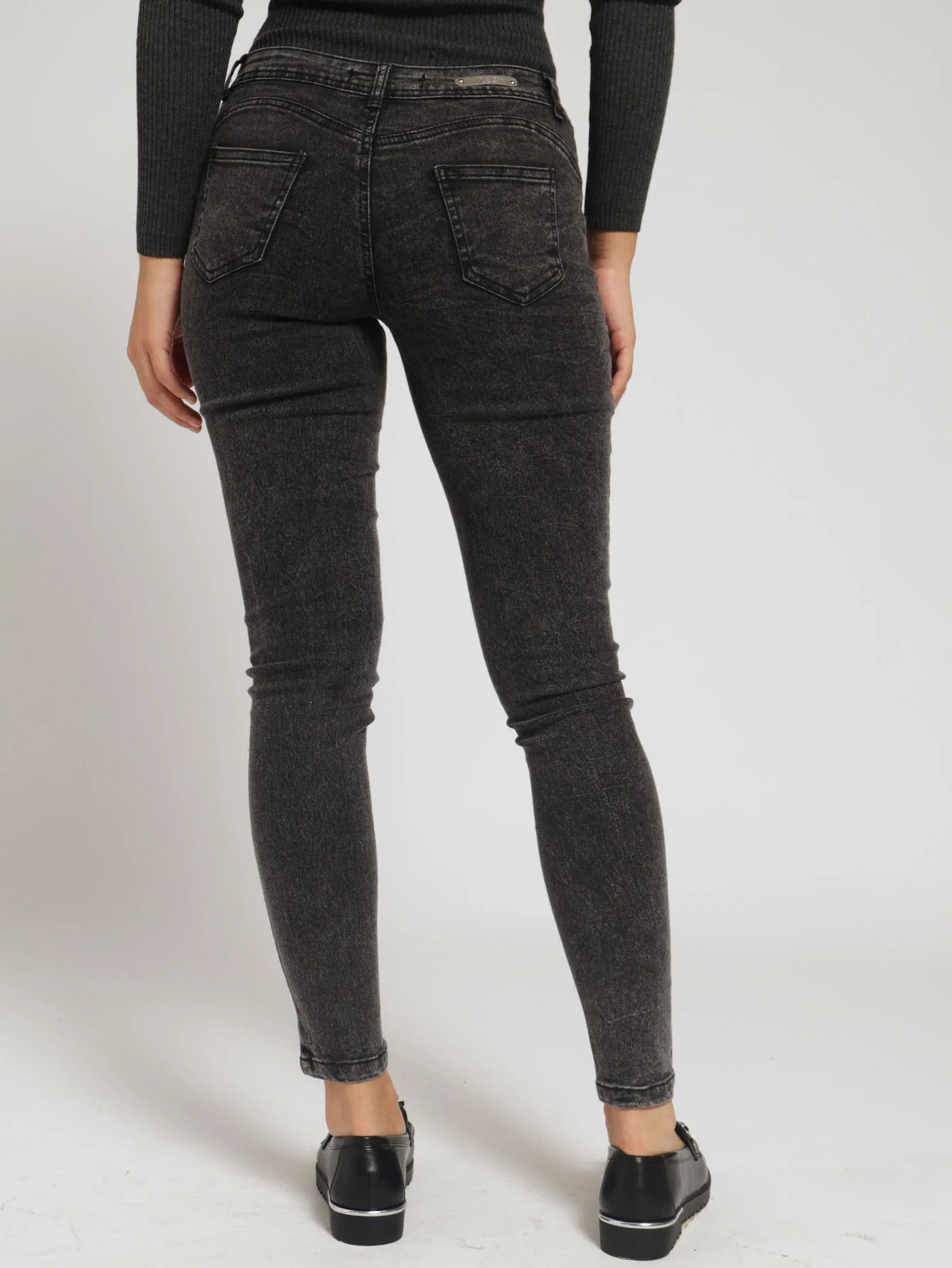 Portia Push Up Denim Jean - Black Acid - Image 3