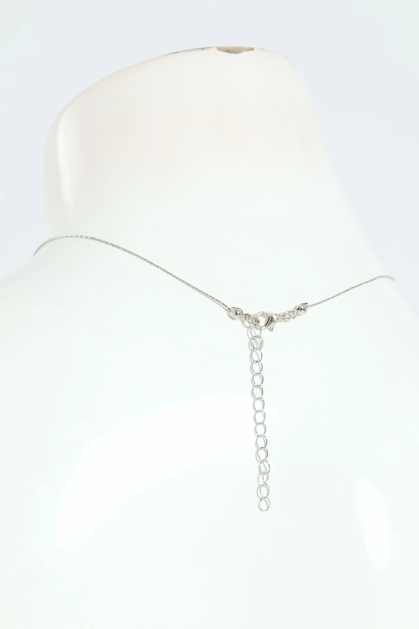 Precious Stone Heart Pendant And Matching Earrings - Silver - Image 3