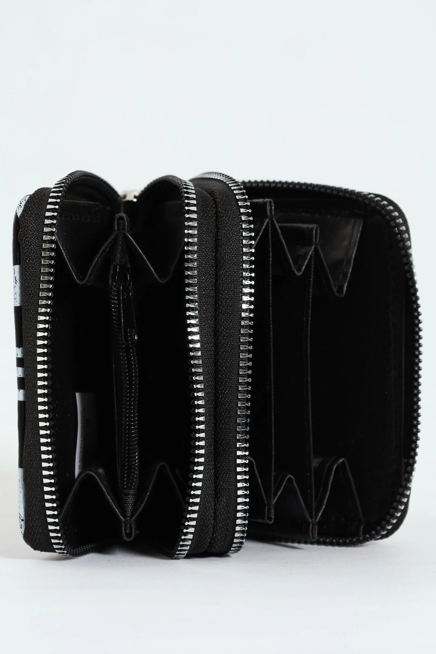 Print Double Zip Wallet - Black - Image 2