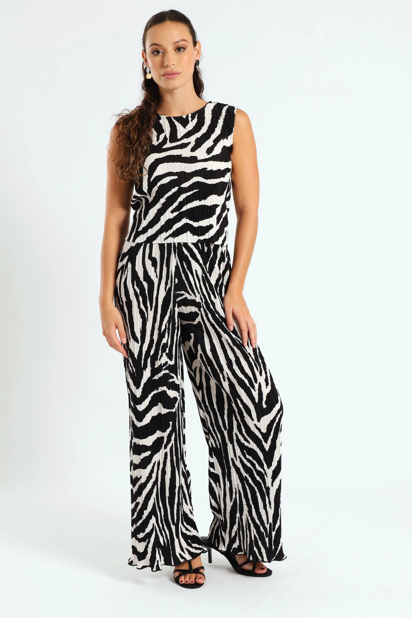 Printed Bodre Pants - Black/White - Image 2