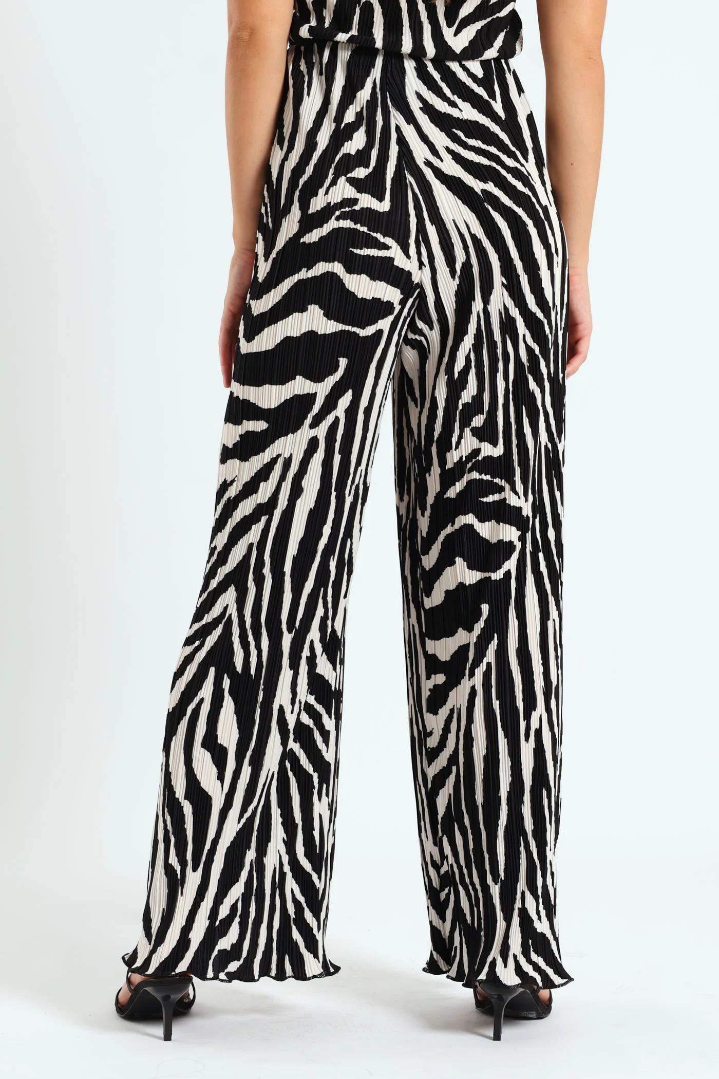 Printed Bodre Pants - Black/White - Image 5