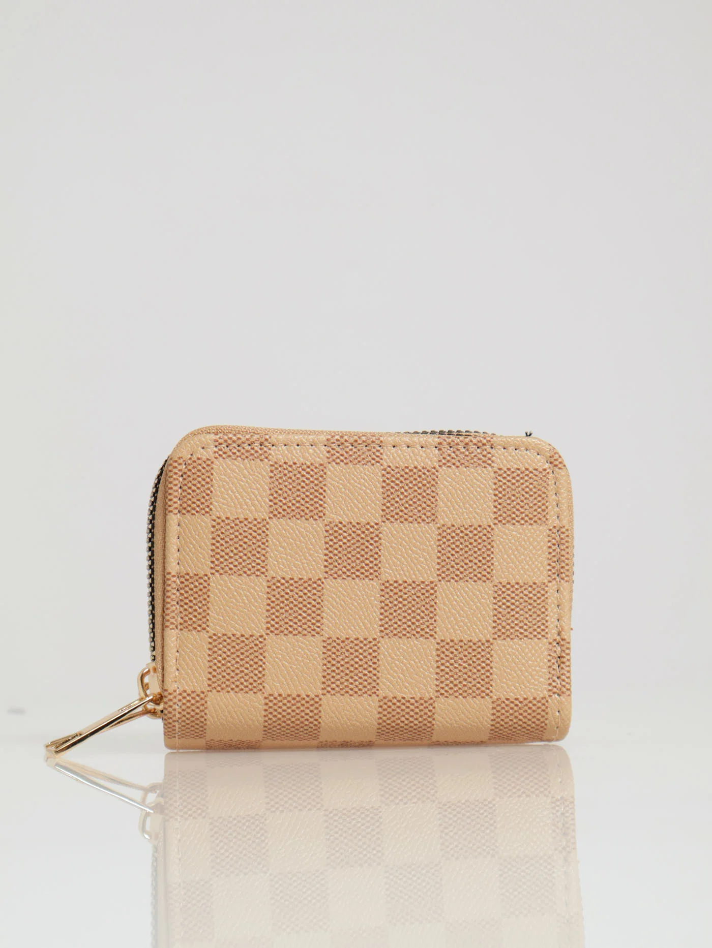 Printed Double Zip Purse - Black/White