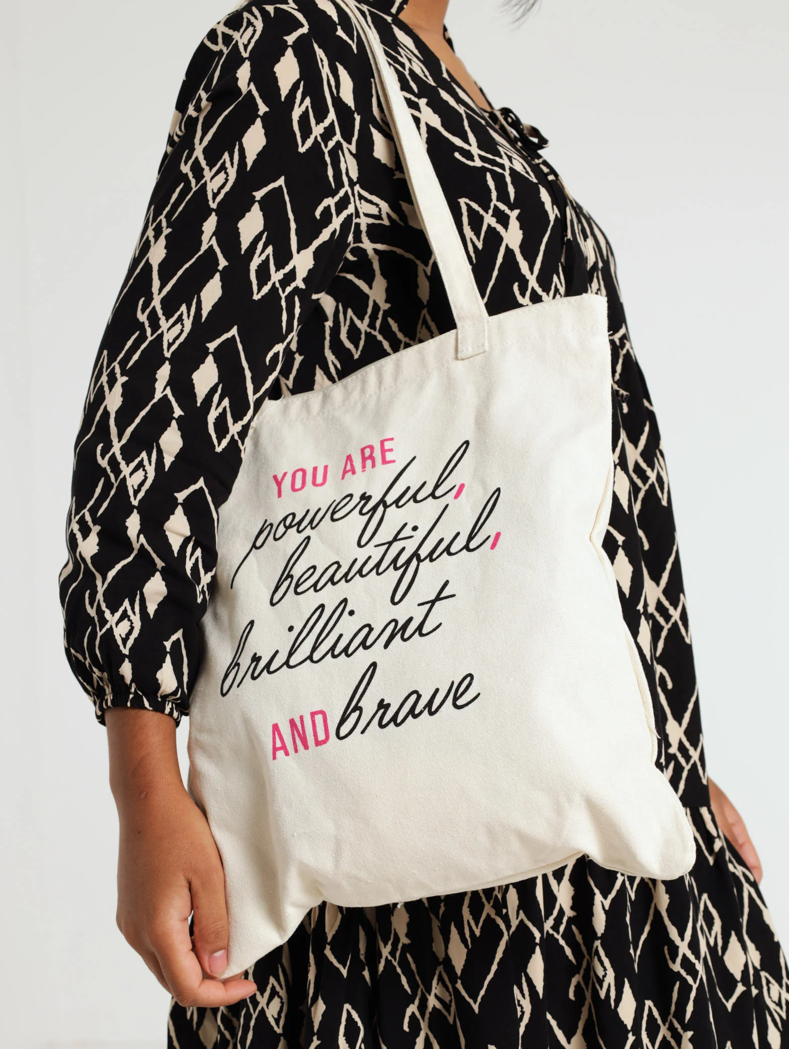 Printed Canvas Shopper Bag