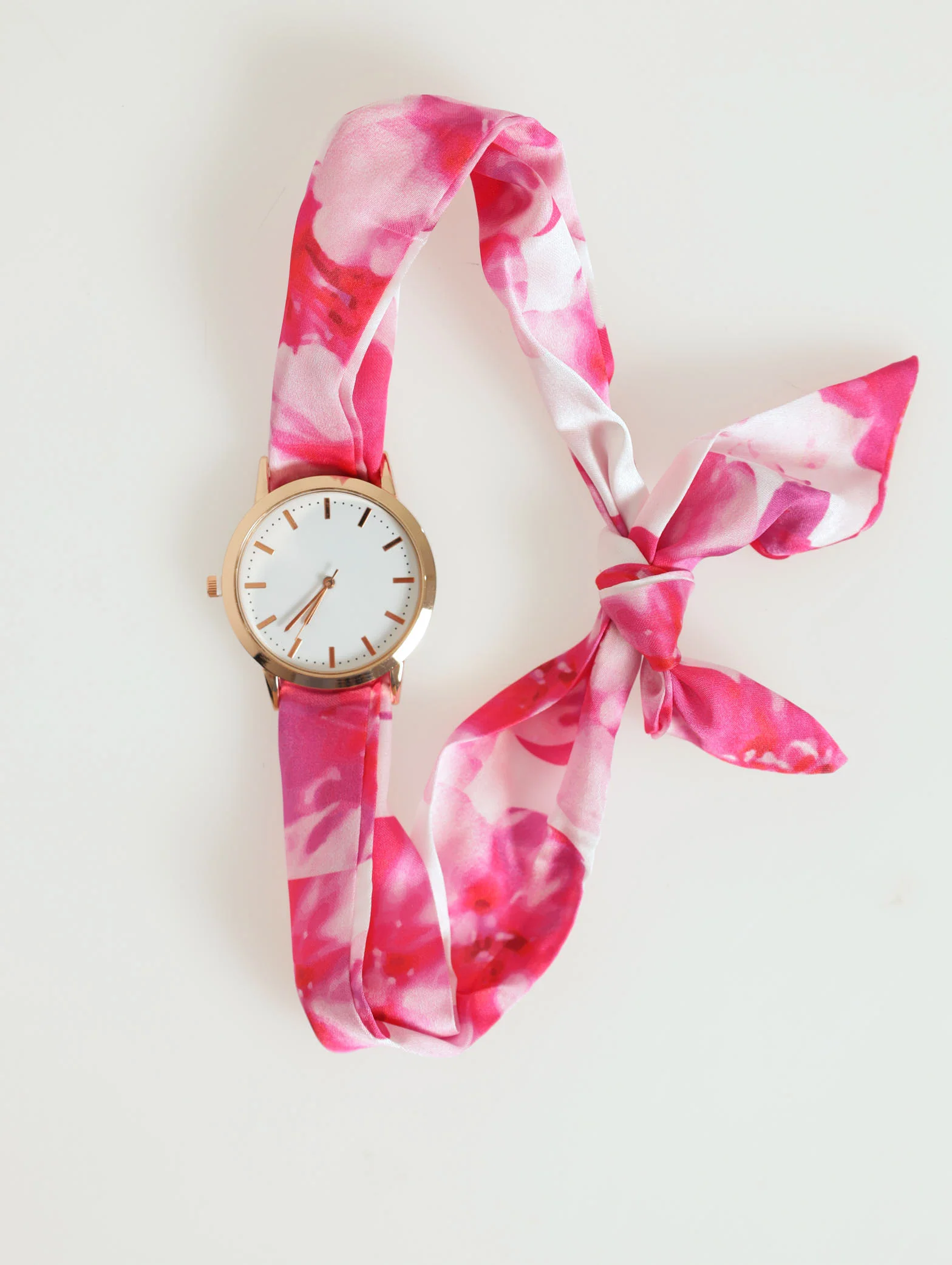 Printed Fabric Strap Watch