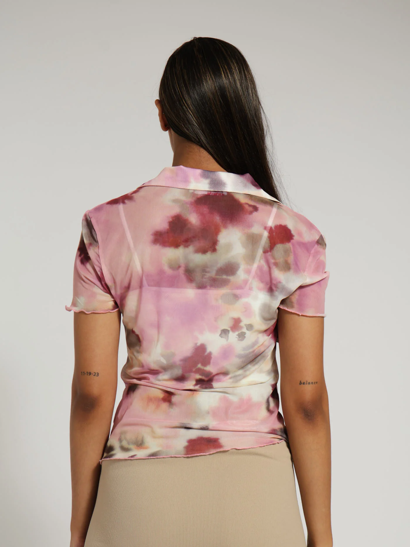 Printed Mesh Shirt - Image 3