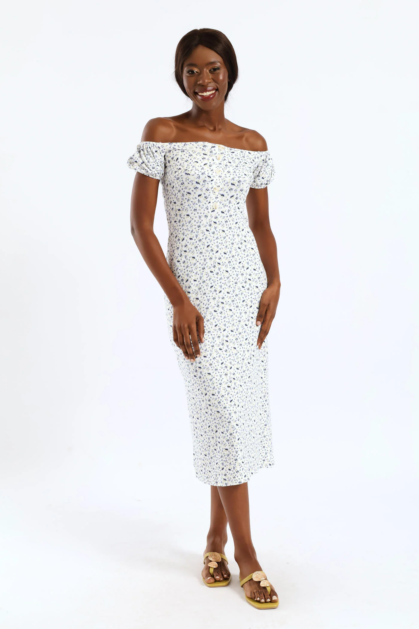 Printed Midi Dress - Multi