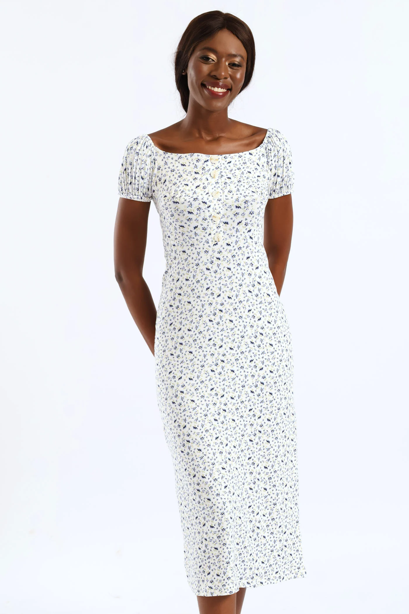Printed Midi Dress - Multi - Image 4