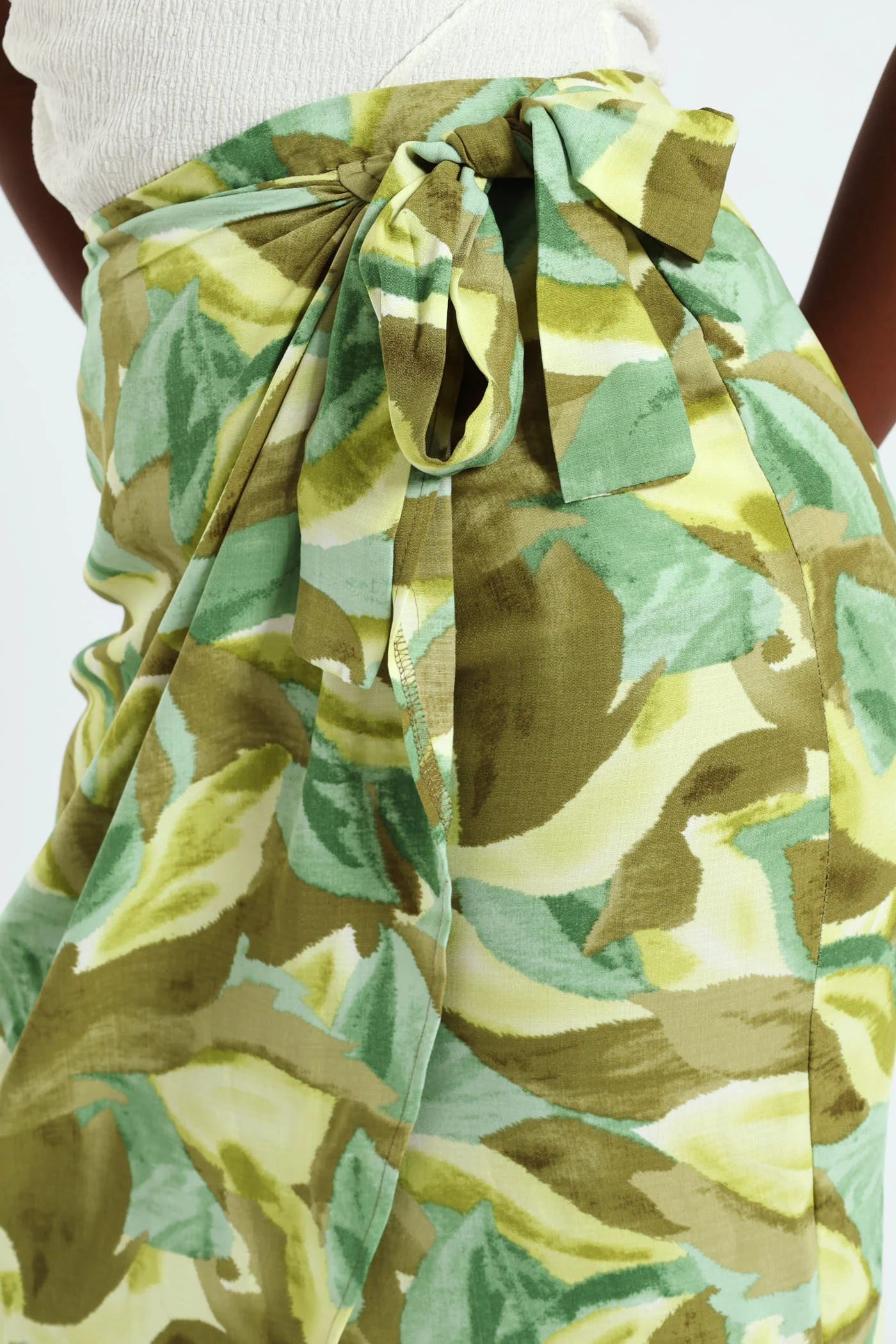 Printed Midi Wrap Skirt - Multi - Image 2