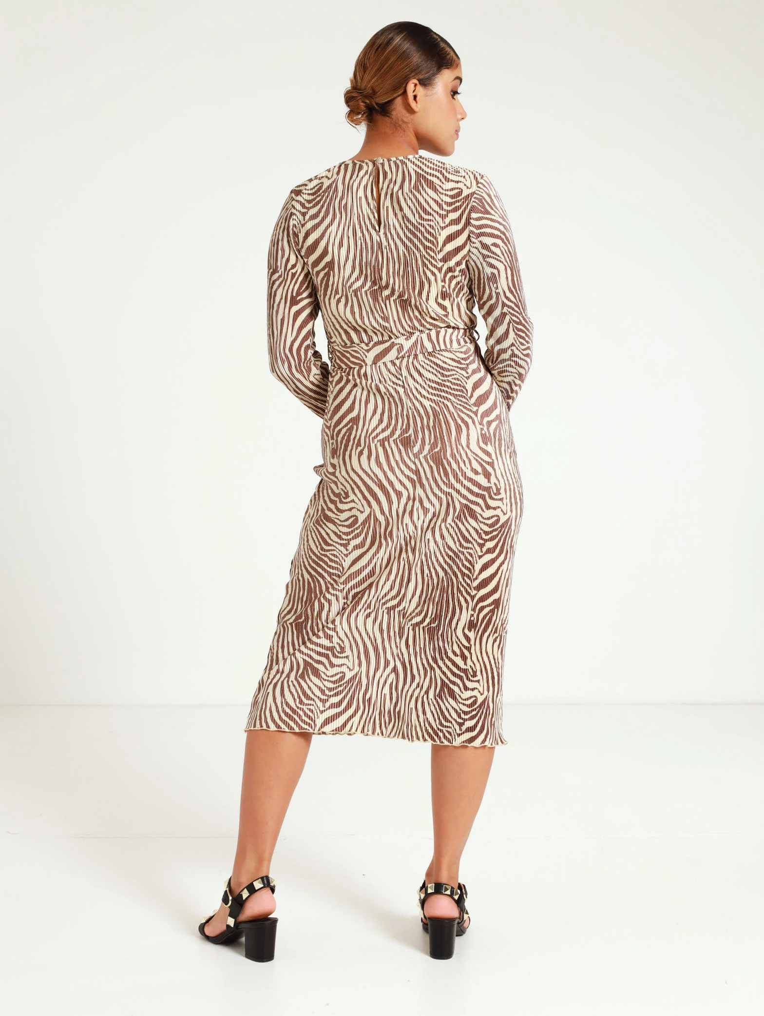 Printed Plisse Midi Dress - Image 2