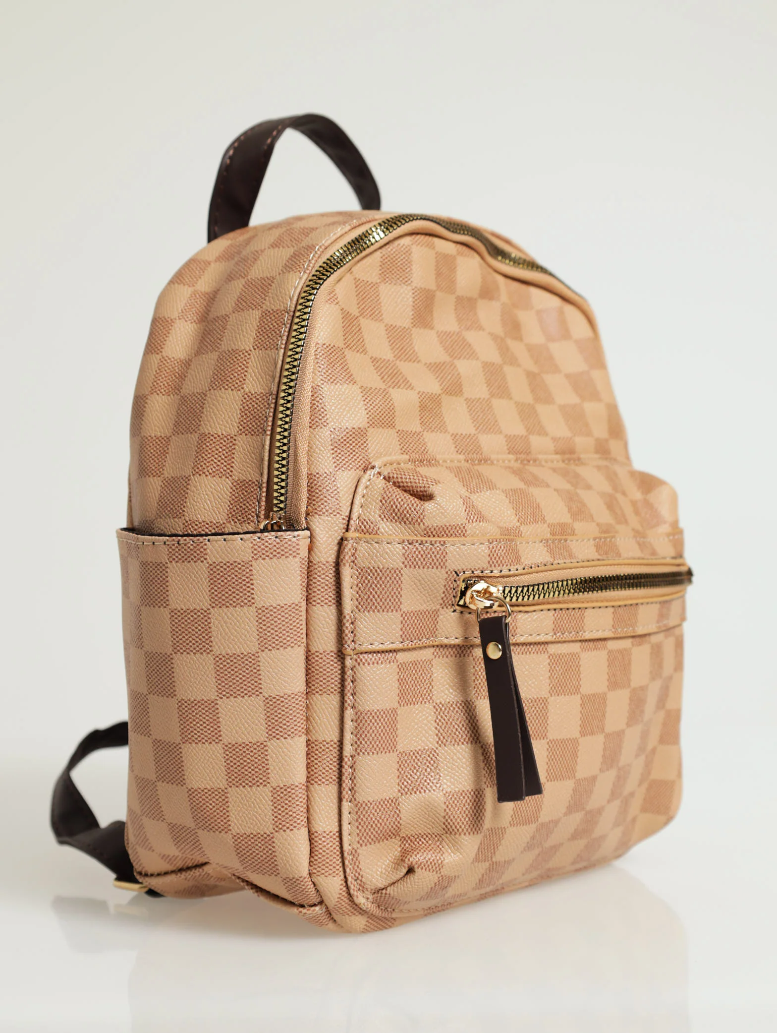 Printed Pu Front Pocket Backpack - Image 2