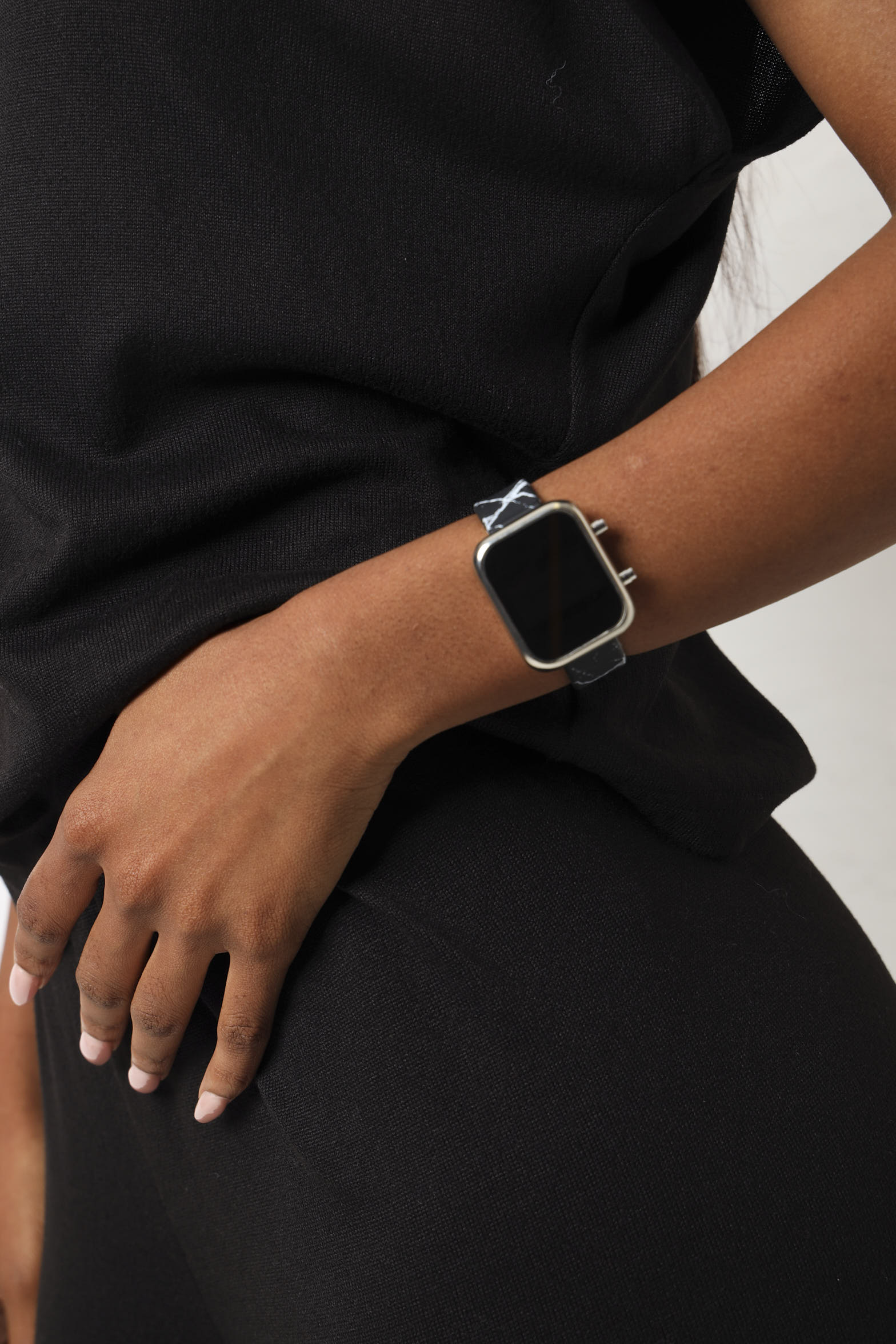 Printed Strap Digital Watch - Black - Image 4