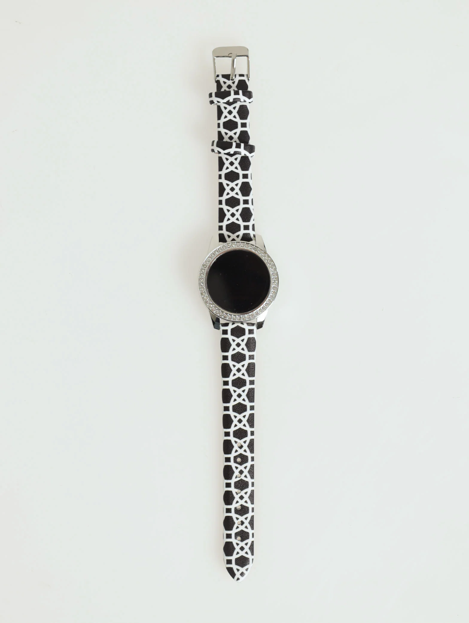 Printed Strap Smart Like Watch - Black/White