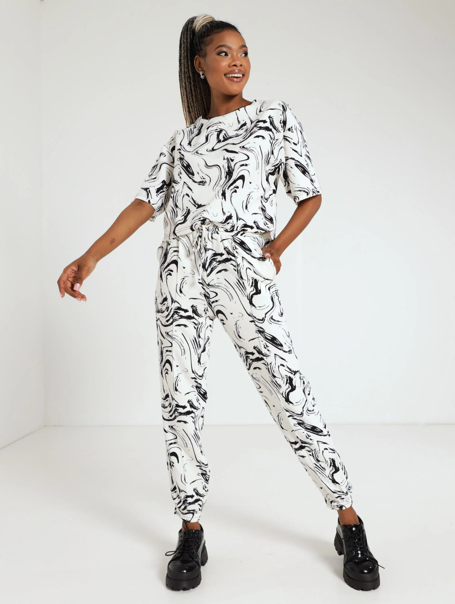 Printed Swirl Boxy Tee - Image 2