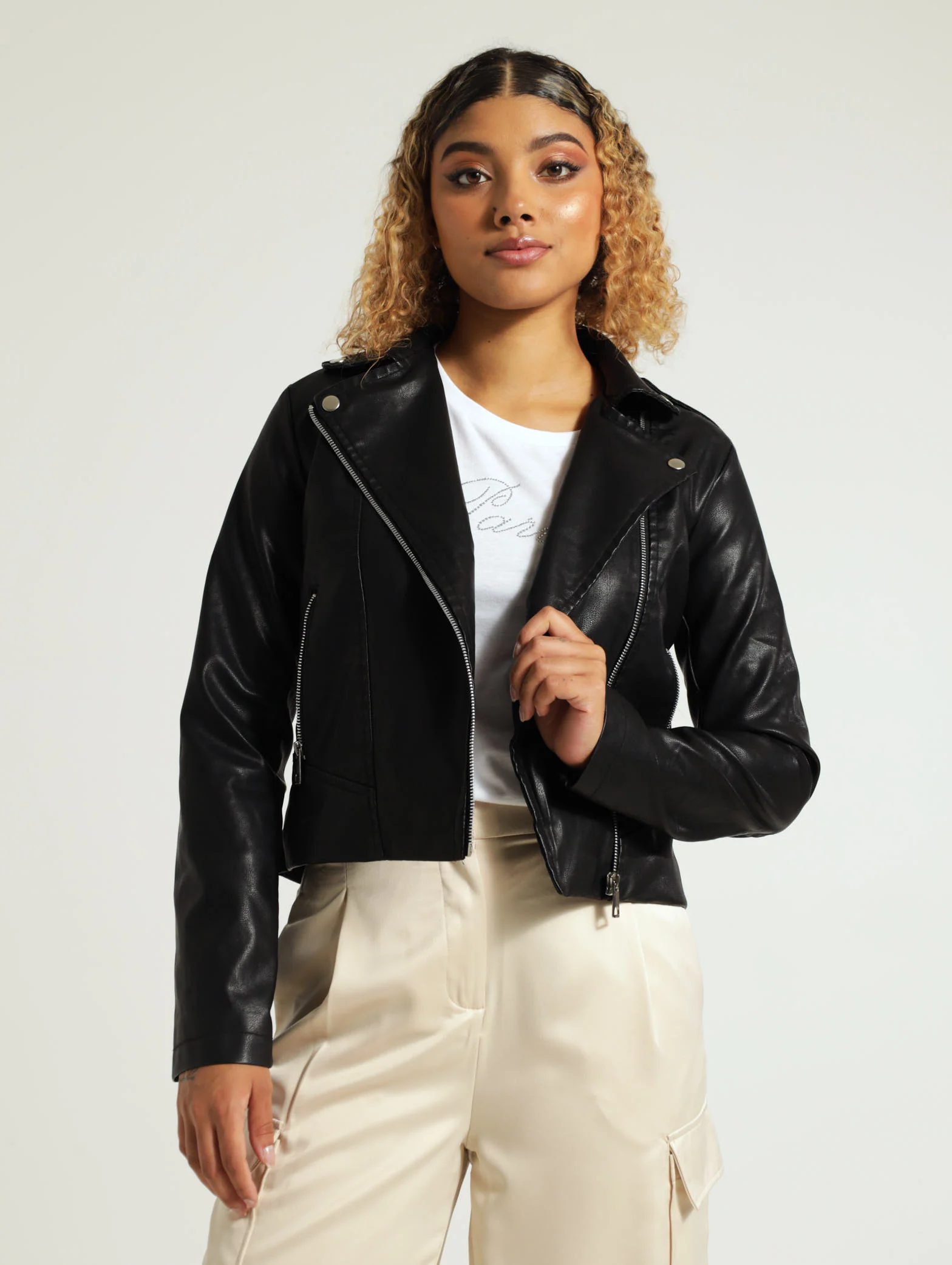 Pu Biker Jacket