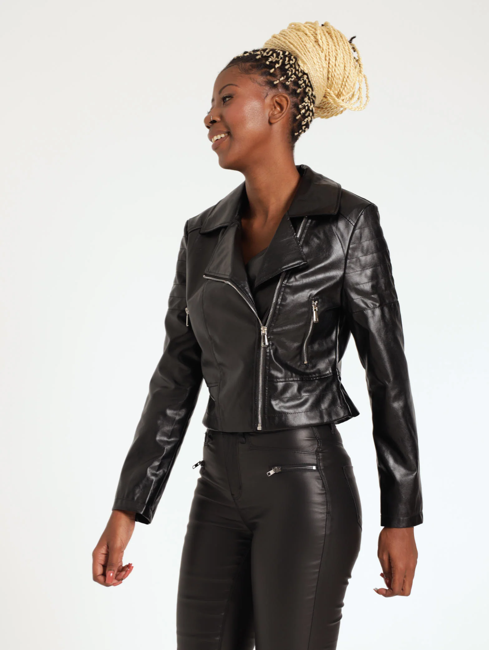 PU Biker Jacket - Image 2