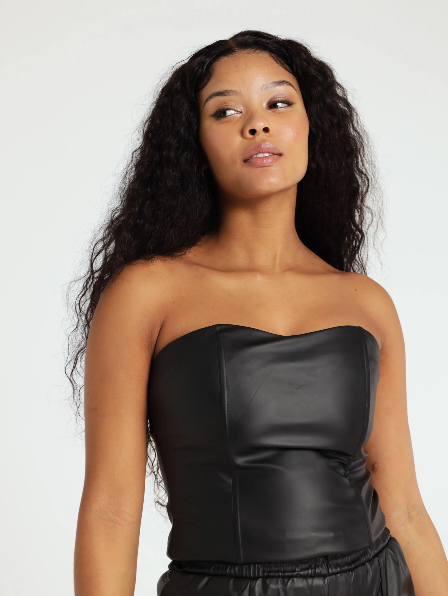Pu Bustier Top