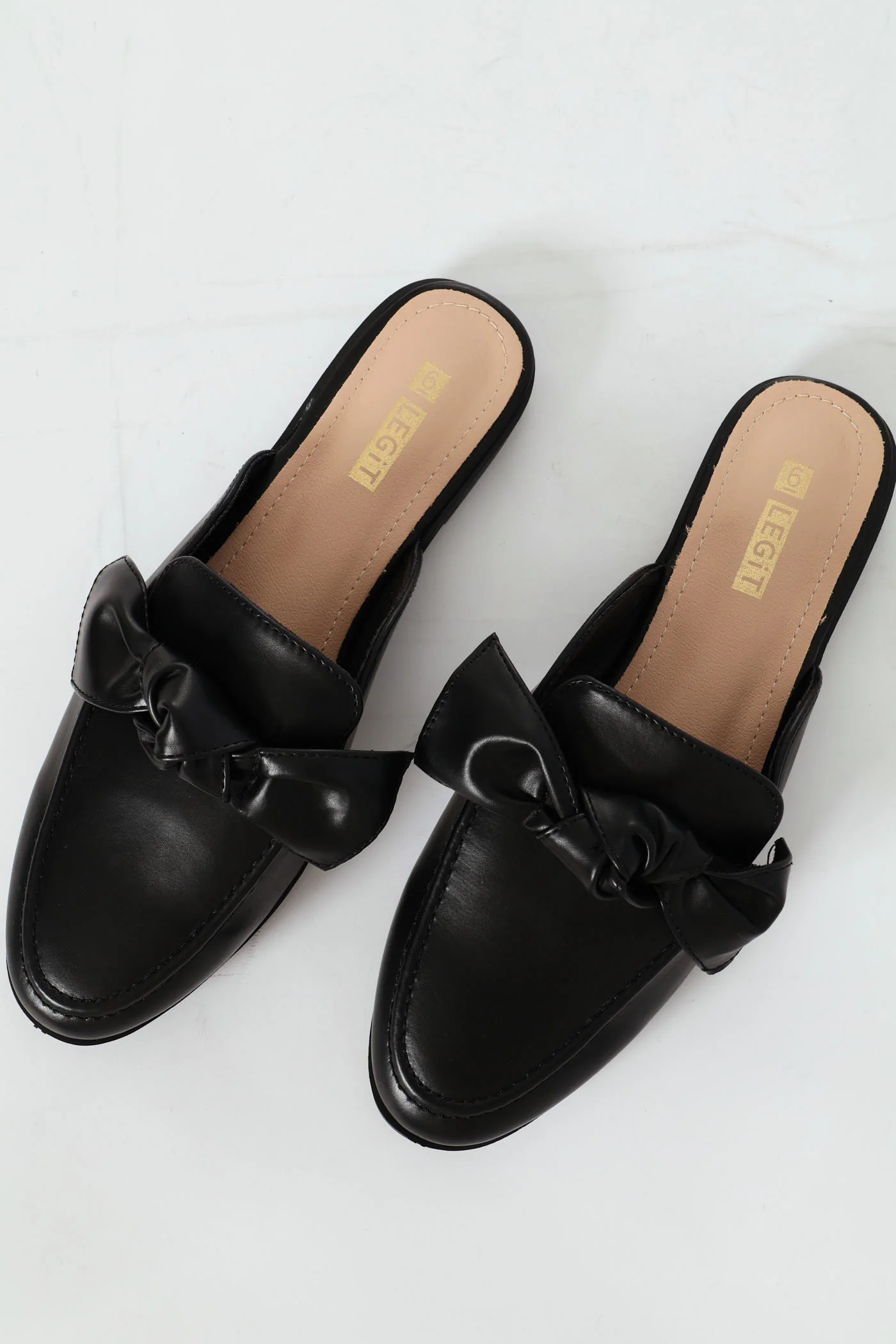 Push In Loafer With Bow - Black - Image 3