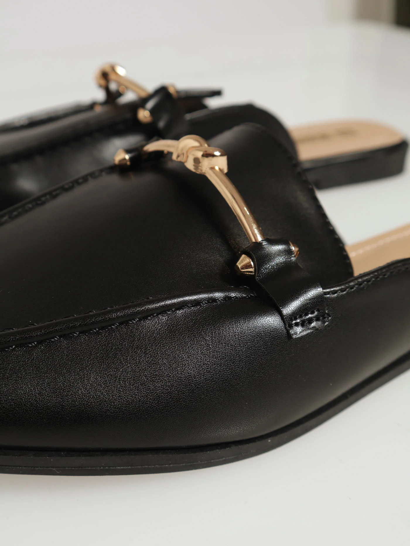 Push In Loafer With Dainty Knot Trim - Black - Image 5