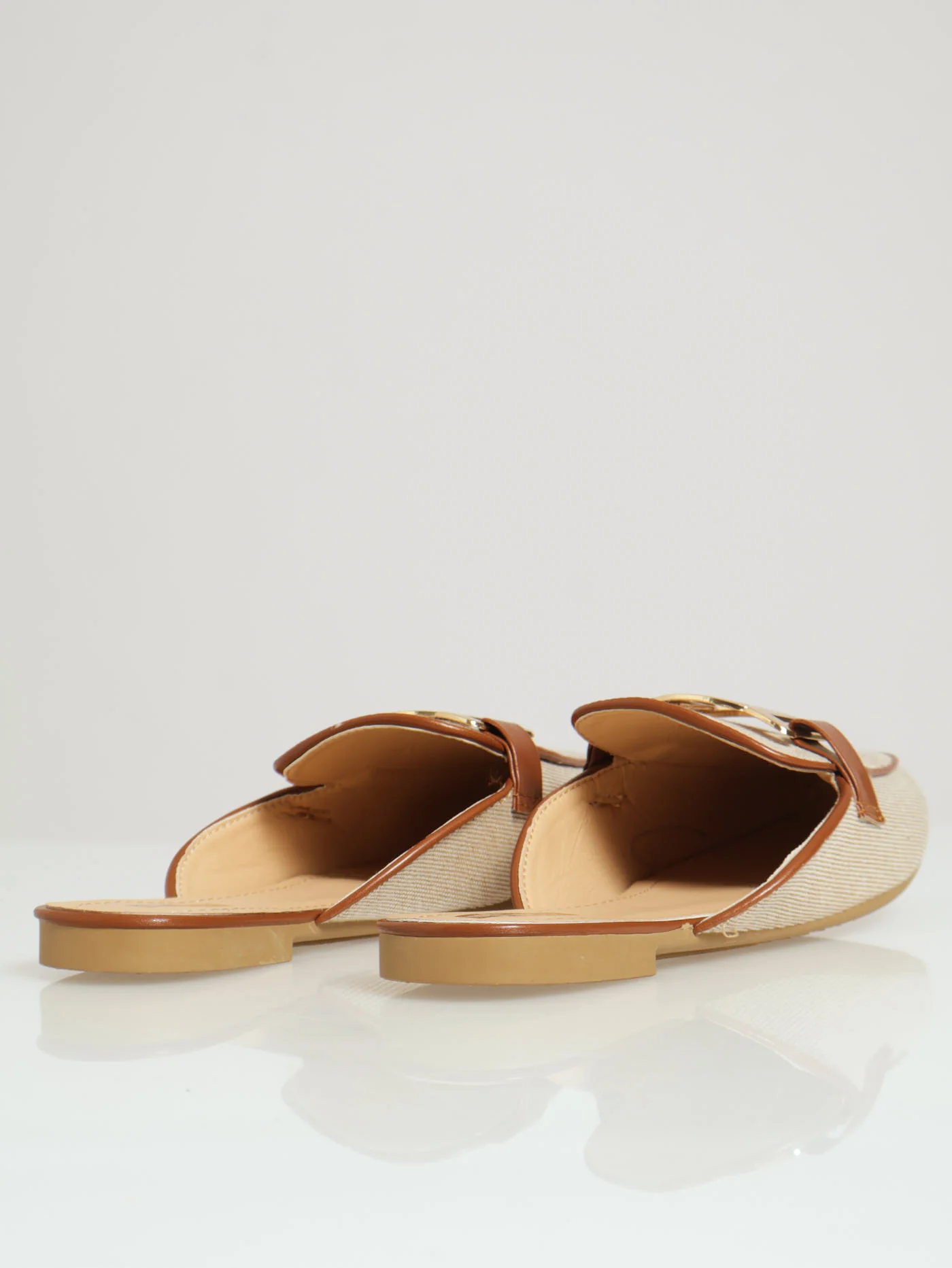 Push In Loafer With Flat Link Trim - Sand - Image 4