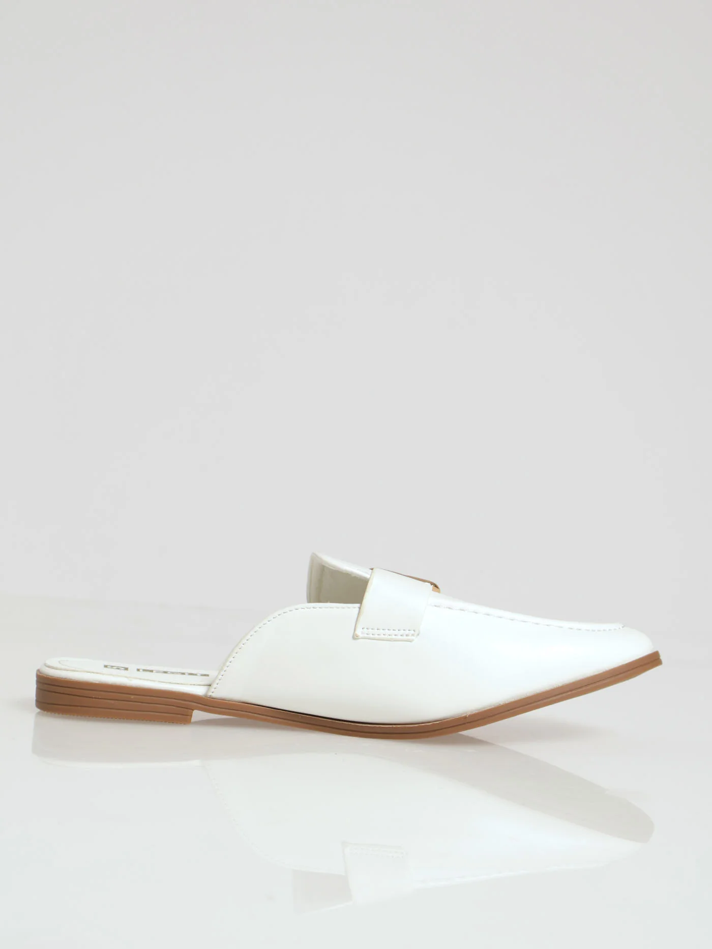 Push In Loafer With Gold Buckle - Off White - Image 2
