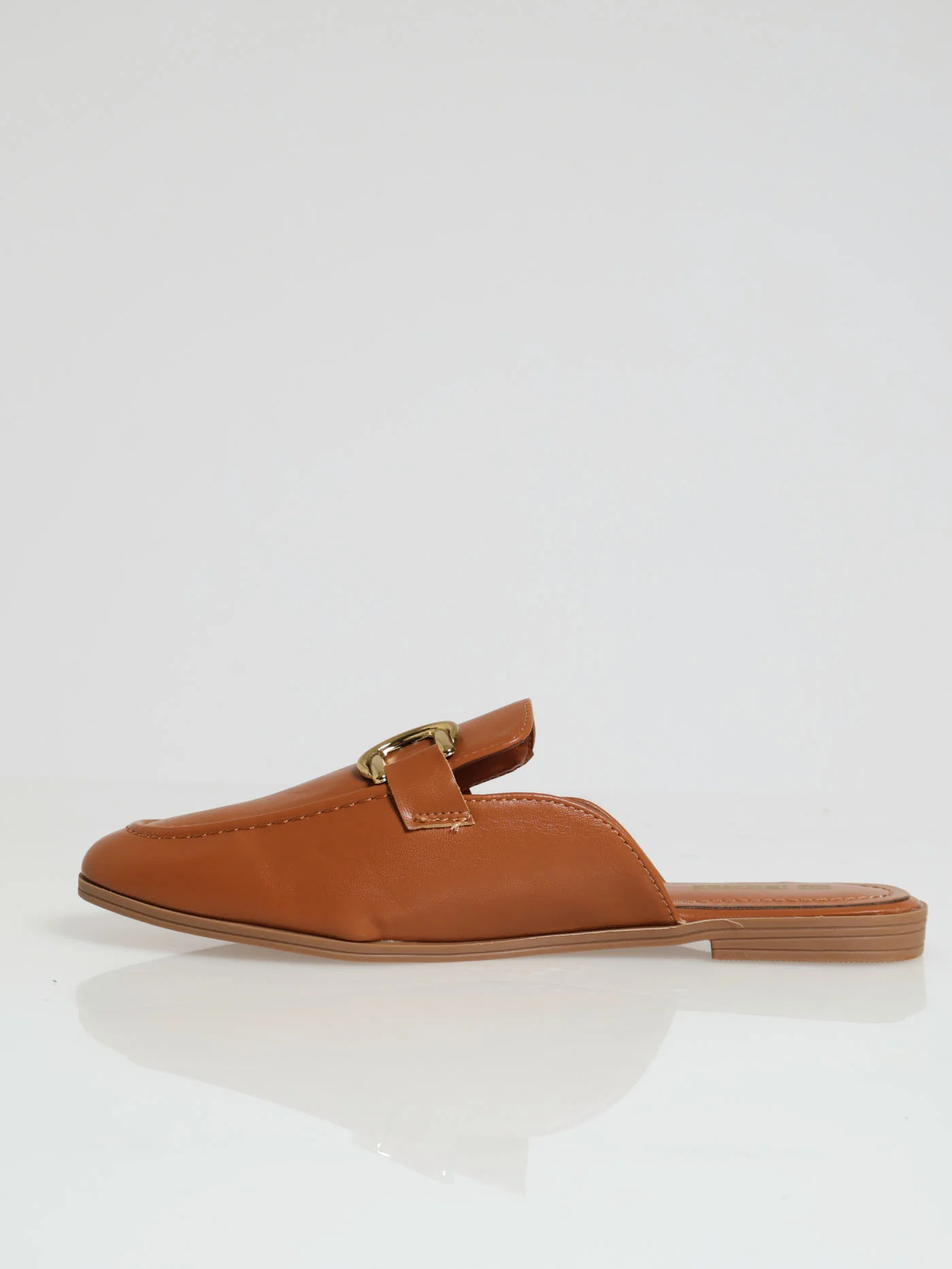 Push In Loafer With Gold Link Trim - Tan - Image 2
