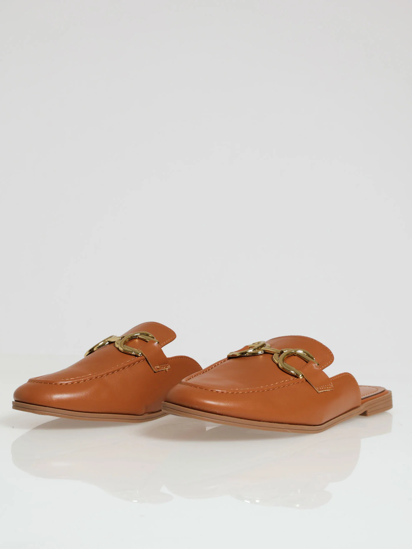 Push In Loafer With Gold Link Trim - Tan - Image 5