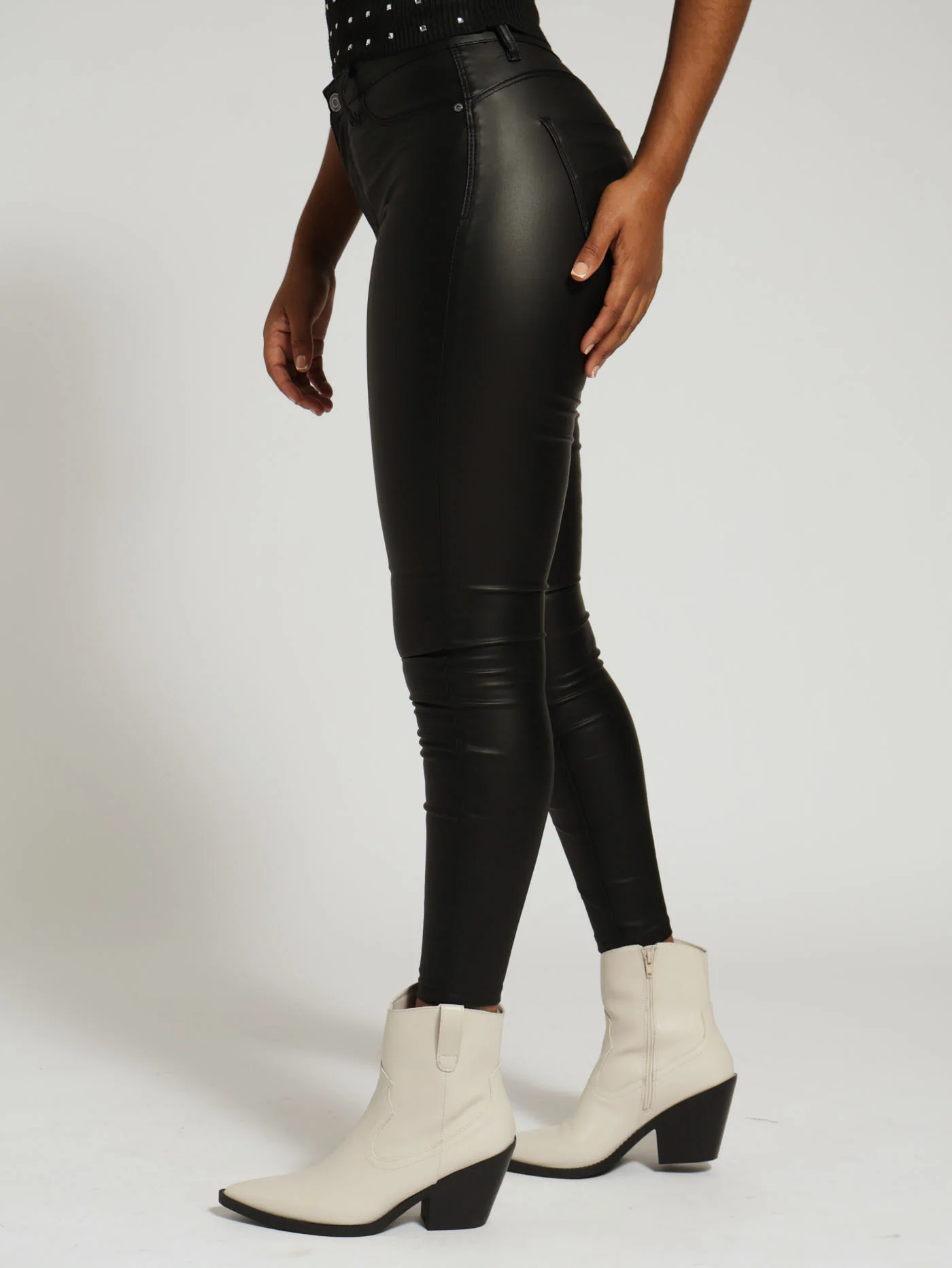 Push-Up Skinny Denim Jean - Black - Image 2