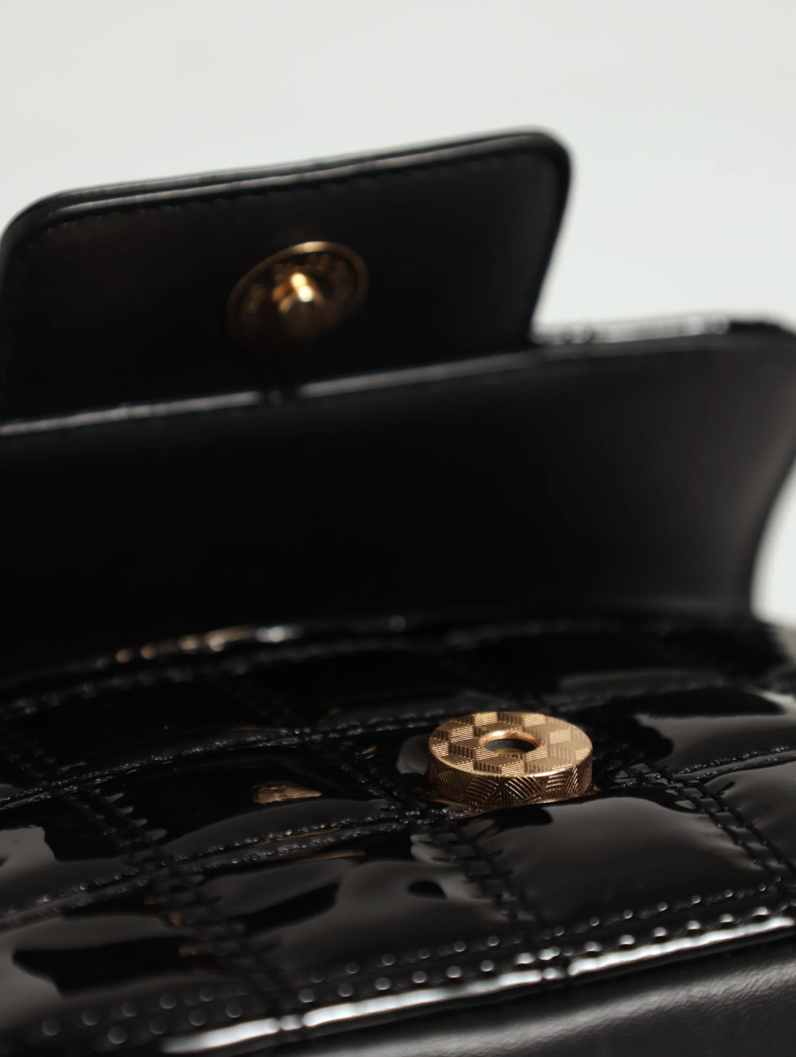 Quilted Charm Detail Satchel - Image 5