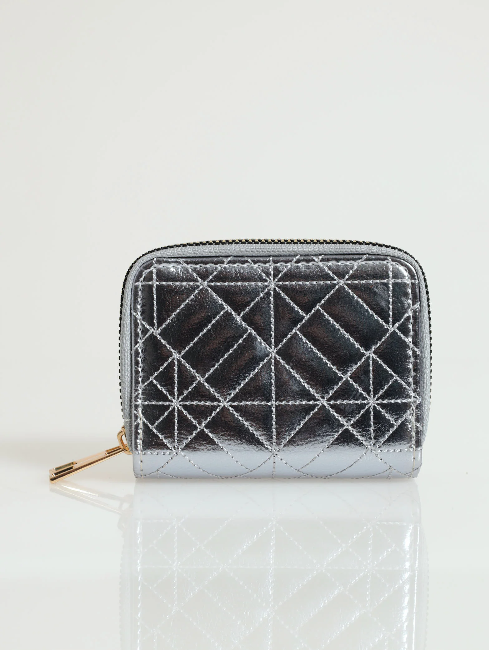 Quilted Double Zip Wallet