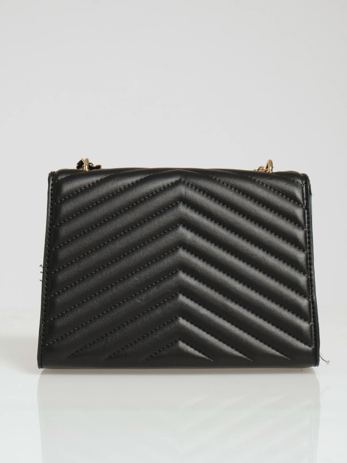 Quilted Tassle Satchel - Black - Image 3