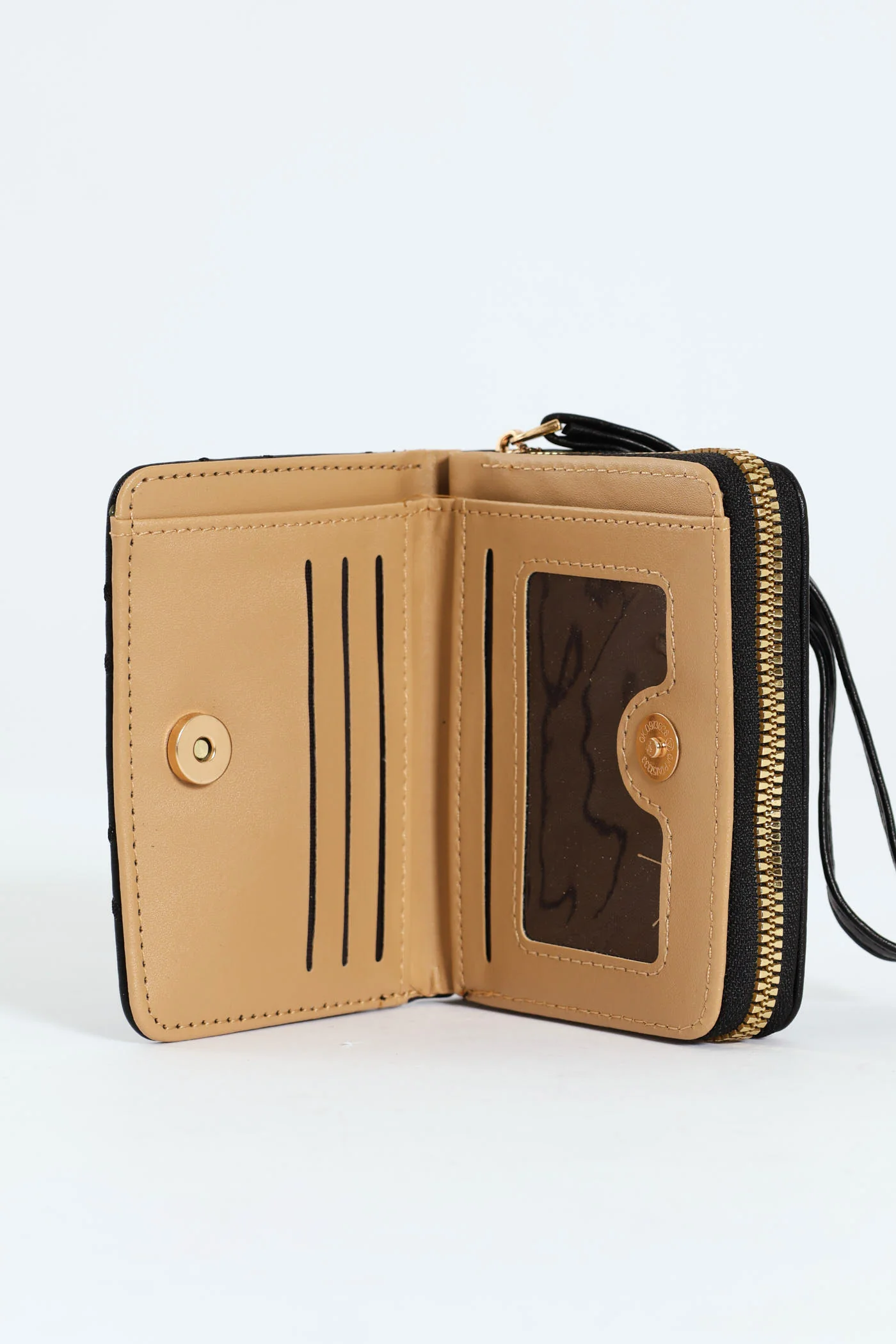 Quilted Wallet - Black