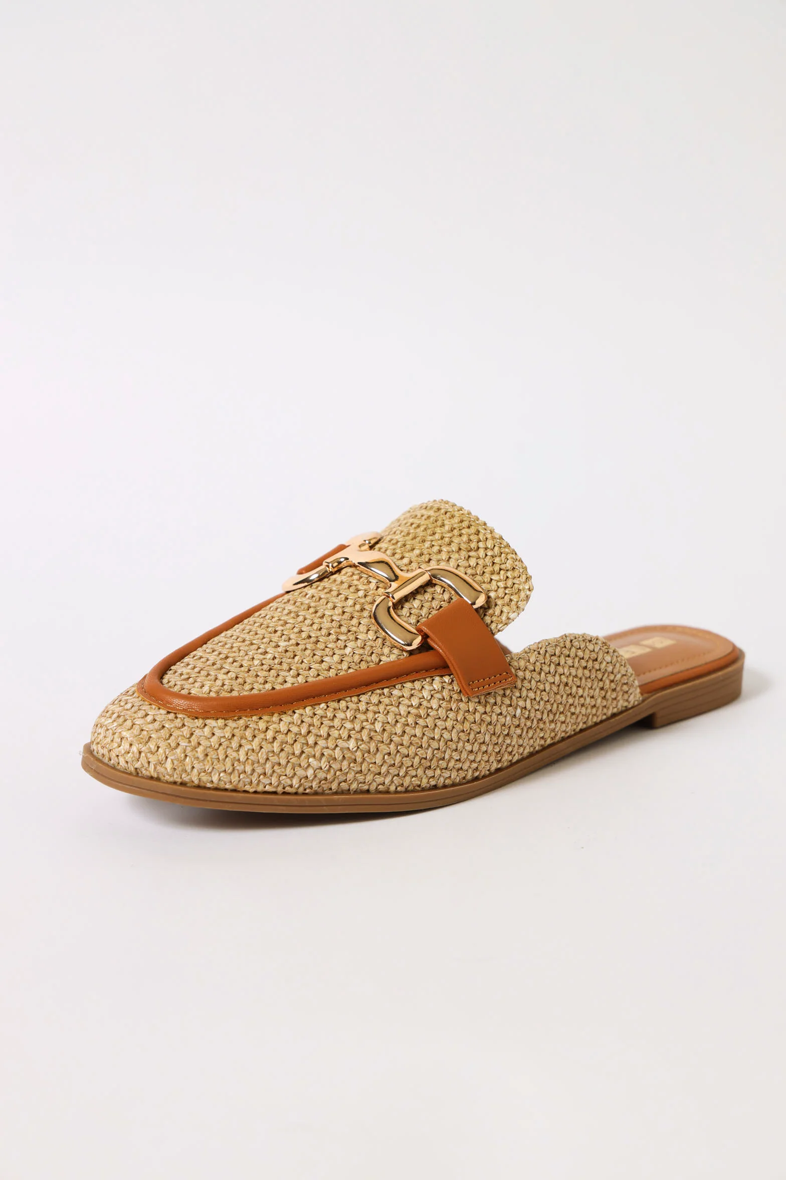 Raffia Push In Loafer - Natural - Image 3