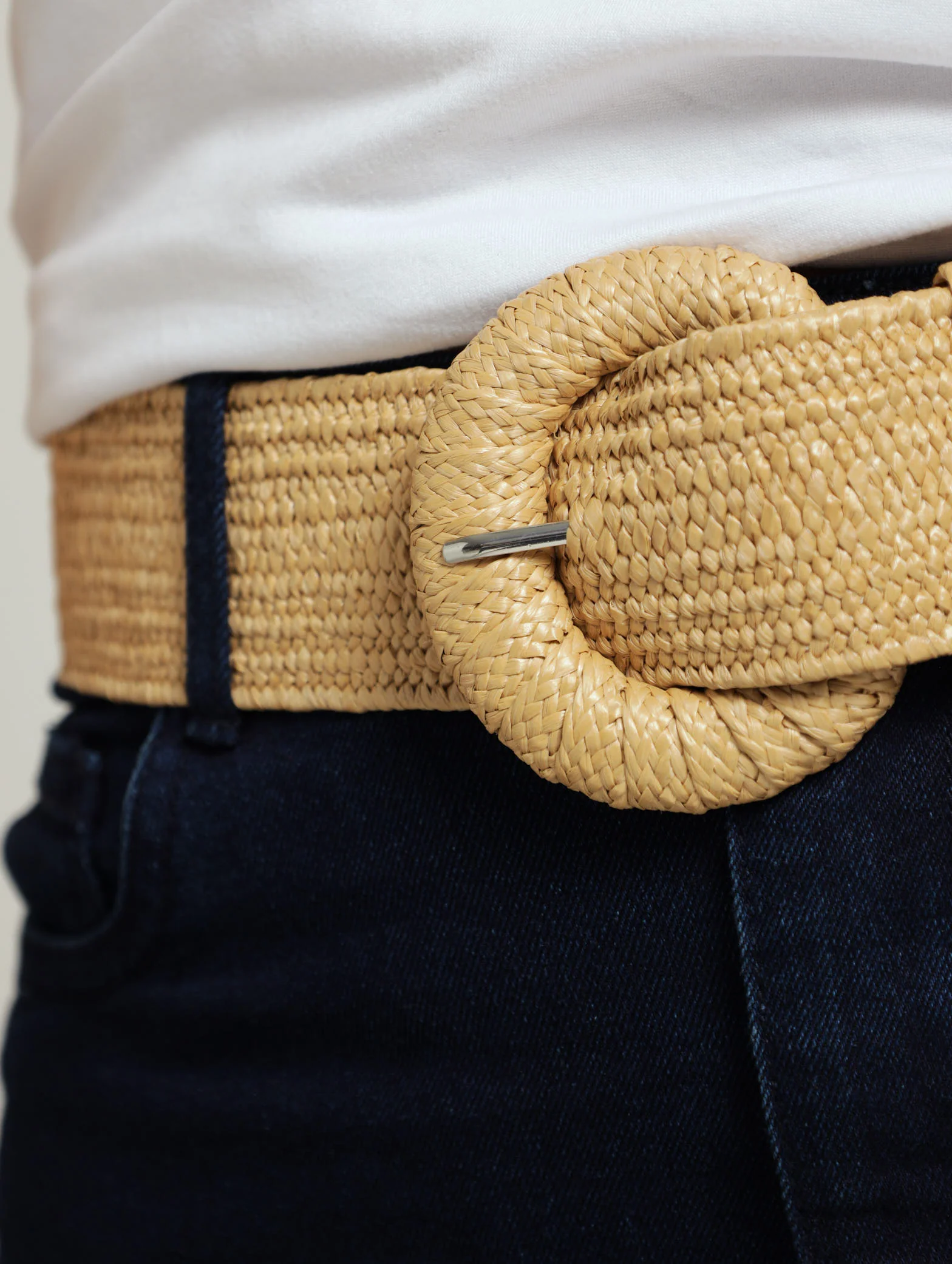 Raffia Straw Belt - Natural - Image 4