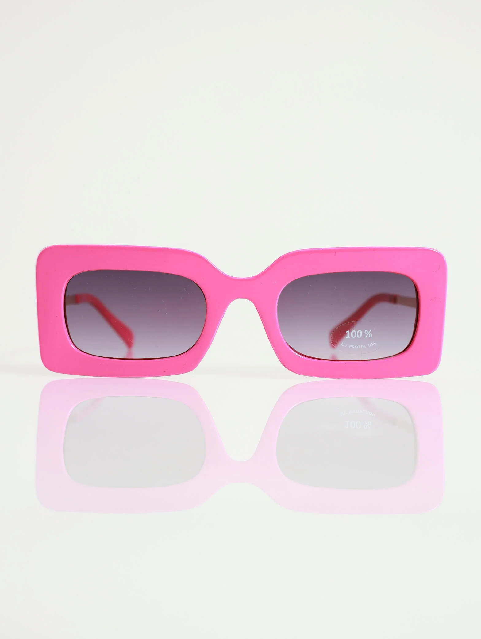 Rectangular Frame Glasses With Colour Tips
